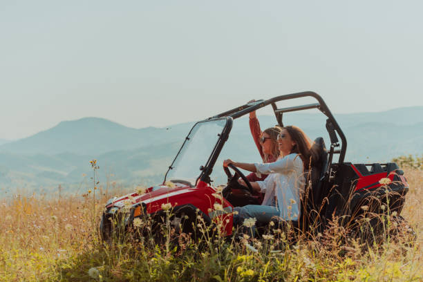 Young women on an off-road adventure